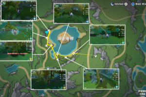 原神游戏水神芙宁娜培养材料77个湖光铃兰采集路线坐标图一览